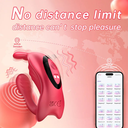 Wearable Vibrator Waterproof G-spot Clitoral Stimulator APP Bluetooth Control Rabbit Buttrfly Vibrations Adult Sex Toy for Women