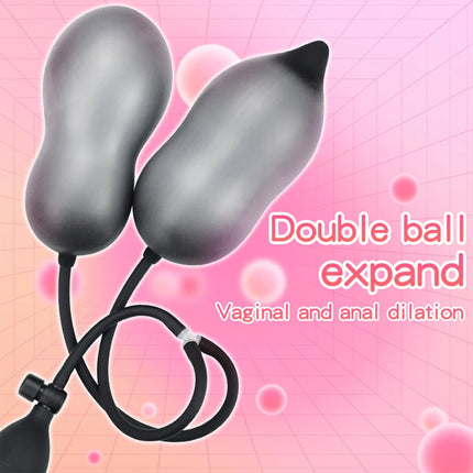 2 IN 1 Inflatable Anal Plug Expandable Dildo Pump Butt Plug Anal Dilator Bdsm Sex Toy Gay Prostate Massage For Anus Enlargement