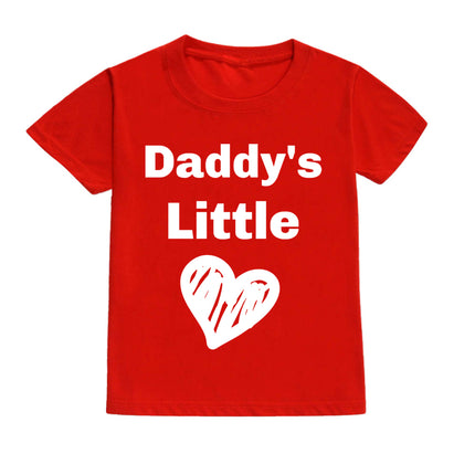 Daddy and Mommy's Valentine Print Kids T-Shirt Child Red Shirts Tops Boys Girls T-Shirt Valentine's Day Party Gifts Casual Clothes