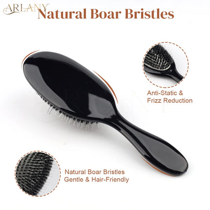 ARLANY Boar Bristle Hair Extensions Brush, Matte Nylon Teeth Massage Comb, Hair Styling, Hair Beauty Accessories, Hairdressing