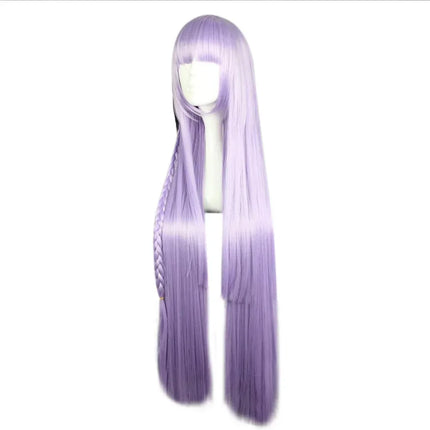 Dangan Ronpa Kyouko Kirigiri Purple Cosplay Wig Long Straight Synthetic Hair Wigs