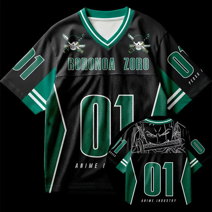 2026 Summer Children's One Piece Anime Jersey Camiseta Zoro Oversized Y2k Fashion Casual Sports T-Shirt For Men And Women Tops