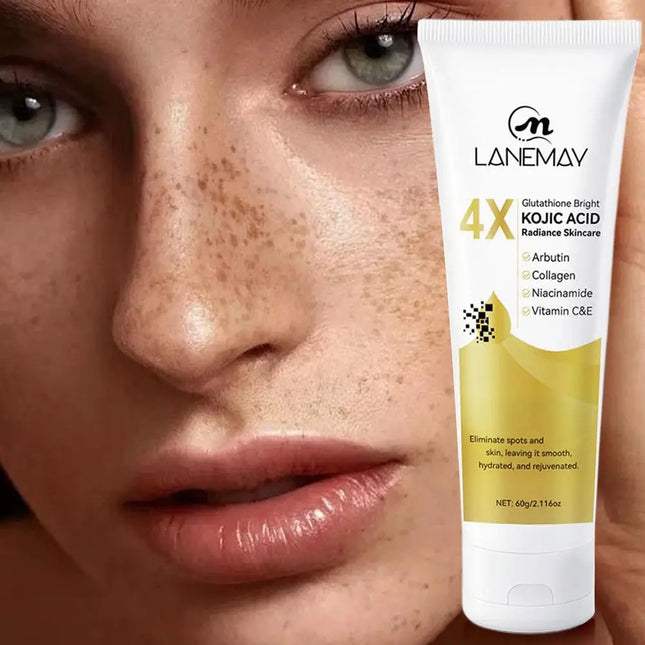 Kojic Acid Face Cream Lotion Glutathione Vitamin C Deep Hydrating Nourishing Moisturizer Evens Out Skin Tone For Day & Night Use