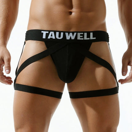 TAUWELL Men's Low Waist Briefs Sexy Underwear with U Convex Pouch Jockstrap Thongs Soft Male Panties for Comfortable Fit