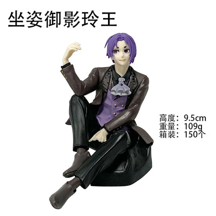 Blue Lock Anime Reo Mikage Seishiro Nagi Sitting Pose Noodle Stopper Figure Model Trendy Toy Decoration Collectible for Fans