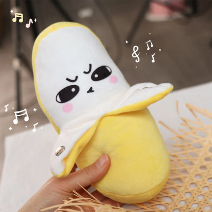 Creative Fruit Induction Metronome Cute Soft Banana Plush Toy Birthday Gifts Sensory Banana Educational Toy Early Learning