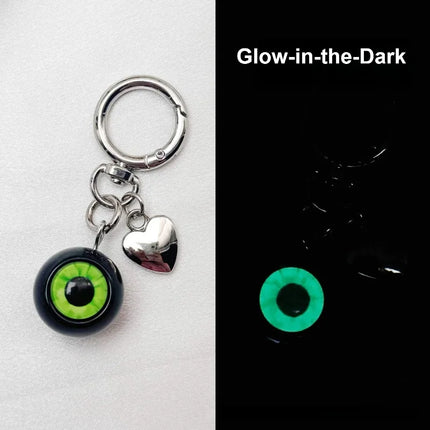 Realistic Eyeball Keychain Halloween Eye Keyring Gothic Resin Devil's Eye Bag Pendant Car Key Holder Unique Accessory