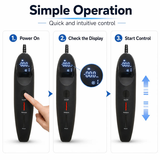 Electric Male Vacuum Pump with Digital Pressure Display, Negative Pressure Trainer Handle, Rechargeable Adult Wellness Device