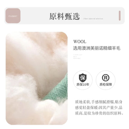 100% Wool Round Neck Solid Color Knitted Sweater Men's Pullover Long Sleeved Loose Sweater Business Casual Simple Cashmeres 2026