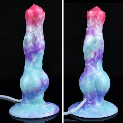 NNSX Ejaculation Dildo with Strong Sucker Wolf/Dog Anal Plug Silicone Adult Sex Toy Anal Dilator G-spot Massage Masturbation