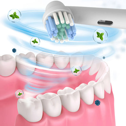 Electric Toothbrush Rotary Round Head Adult Soft Bristle Induction Automatic Men's And Women's Couples Set Compatible With Orab
