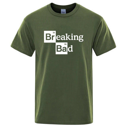Men's T-shirt High Quality Cotton Blend O Neck Heisenberg Men T-shirt Short Sleeve Casual Breaking Bad Print T Shirt for Men