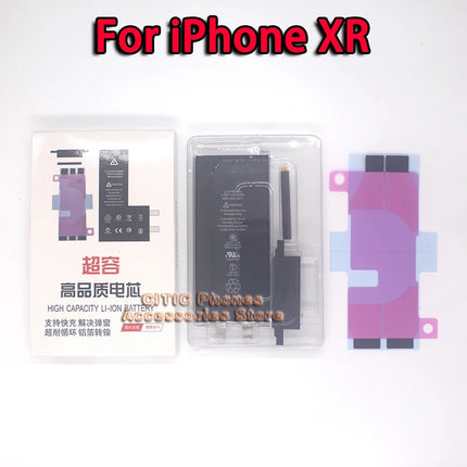 2Pcs Phone Battery Core No Flex Cable For iPhone X XS Max XR 11 12 13 Mini 14 Plus 15 Pro Max SE2 SE3 High Capacity Battery Cell