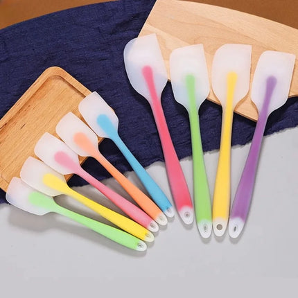 Silicone Spatula for Baking Heat Resistant Cream Butter Scraper Translucent Kitchen Cooking Decorating Tool for Cake Pastry Use