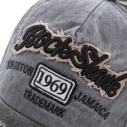 2023 High Quality Washed cowboy letters Cotton Cap For Men Women Adjustable Autdoor Sun protection hat Rock Shark Baseball Caps