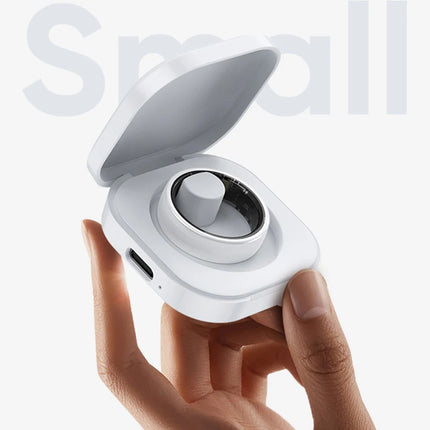 R12 Smart Ring with Charging Case ceramic ring Waterproof Women Health Ring Heart Rate Sleep Monitor Gesture Control SmartRing