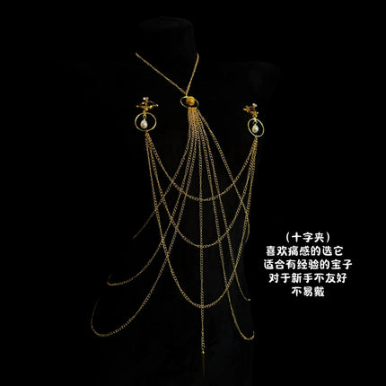 Pearl Bell Tassel Nipple Clamps Nipple Stimulation Couples' Teasing and Flirting Sexy Accessories for Woman Fetish Adult Sex Toy
