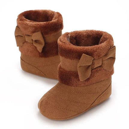 Baby Shoes With Soft Soles For Warmth 0-12 Months Old Baby Cotton Winter Socks and Shoes With Fleece Before Learning To Walk
