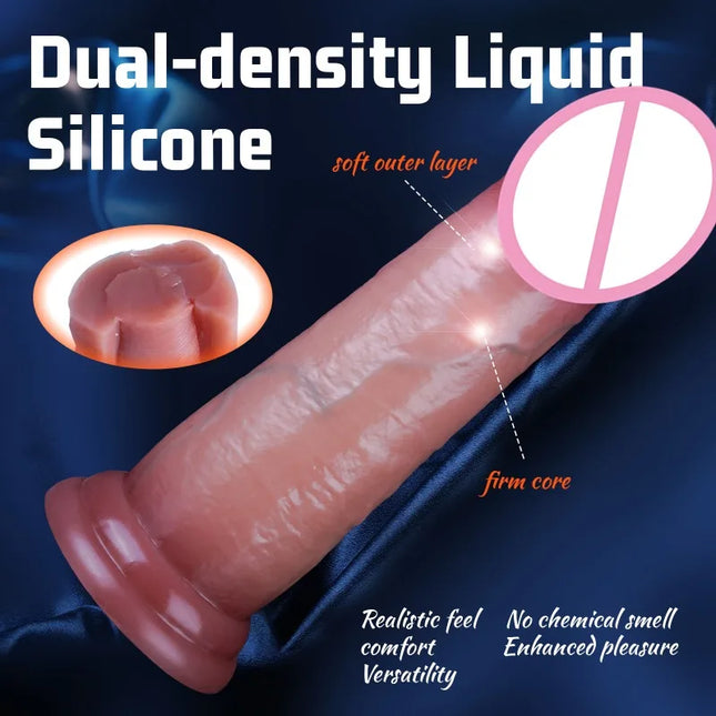 Skin Sliding Foreskin Testicles Realistic Dildo Soft Silicone Anal Plug Butt Prostate Stimulator Sex Toy for Adult Men Women 18+