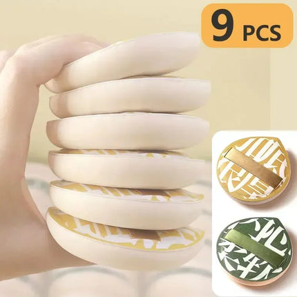 9 PCS/Set Air Cushion Cosmetic Puff Set Makeup Cotton Candy Sponge Soft Leather Clip Wet Dry Use Beauty Tools Maquiagem