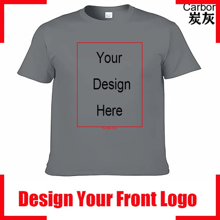 Men's Personalized Cotton T-shirt Custom Text Name Tsihrts Add Your Own Message Fashion men tshirt bigger size 4XL 5XL