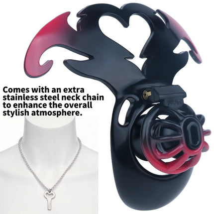 FRRK Dreamy Multicolor ABS Negative Chastity Cage Adjustable Belt Comfortable Wear Abstinence BDSM Bondage Toy for Sissies Men
