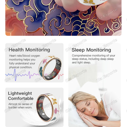 New Fashion Healthy Smart Ring IP68 Waterproof Wireless Call Heart Rate/Sleep/Blood Oxygen Monitoring For Android/IOS Men Women