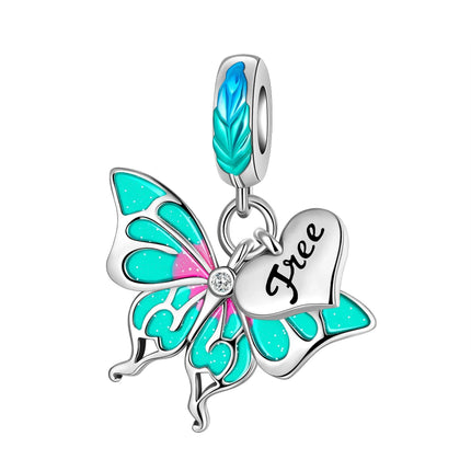 Original Charms 925 Sterling Silver Butterfly Pendant Dragonfly Flowers Bead For Women Necklace DIY Bracelet Fine Jewelry Gift