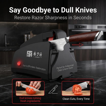 Home Use Electric Belt Sharpener, 4 Grits 120-1000#, Sanding Belt Knife Sharpening Tool for Kitchen