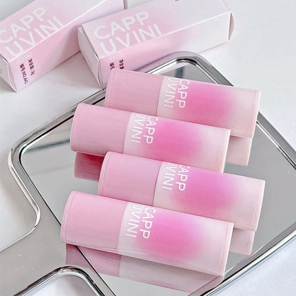 Cappuvini Natural Pink Color Blusher Stick Face Blusher Patting Powder Blusher for Cheeks Cute Korean Style