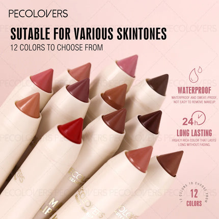 1 Pcs Matte Velvet Lipliner & Lipstick Pen, Smooth Easy To Apply, Precise To Definded Lip Lines, High Color Rendering Non-sticky