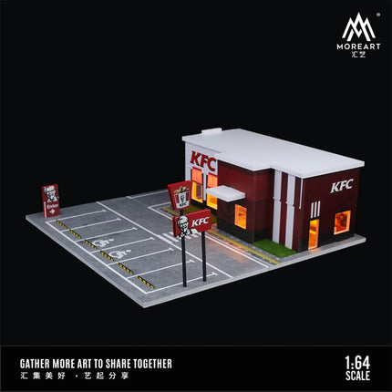 MoreArt 1:64 Diecast Car Display Scene Model DIY Assembly Street View Garage Diorama Gift Collection