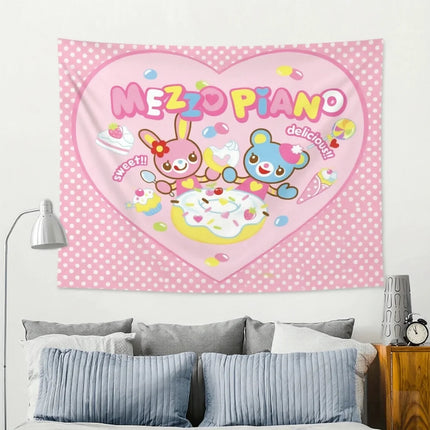 1pc Kawaii Pastel Tapestry, Bedroom Nursery Decor, Ideal for Bedroom Nursery Kids Room, Perfect Gift for Kawaii Lovers & Girls