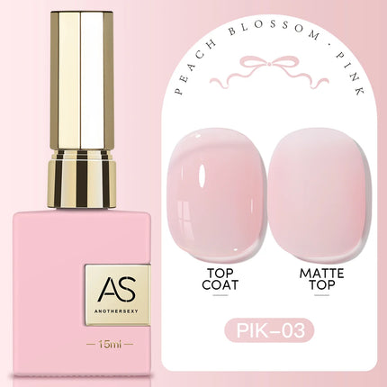 AS 15ml Pink Glass Bead Cat Magnetic Gel Nail Polish Spring Jelly Crystal Semi Permanent Moonlight Soak Off Manicure Varnish Gel
