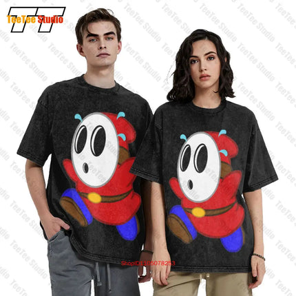 Shy Guy Mask Vintage Oversized T-Shirt 4HL3