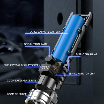 10000LM High Power LED Flashlight Long-range USB C Rechargeable Flashlight Power Display Zoom Lantern For Outdoor Camping Torch
