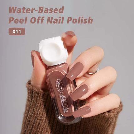 2pcs/set 10ml Water-Based Peel-Off Nail Polish Kit Red Pink Long Lasting Quick Drying No Lamp Needed Nail Art Nail Supplies