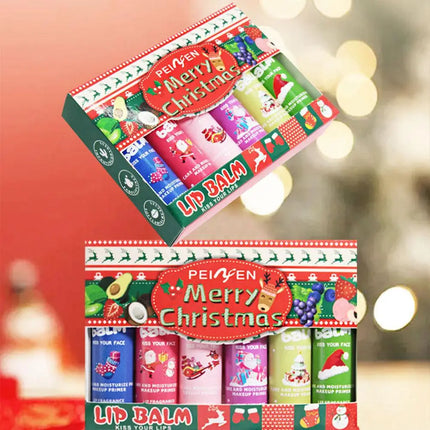 Fruity Color-Changing Lip Balm Set 6PCS Deep Moisture Tinted Balm for Dry Lips Christmas Gift Natural Lip Care for All