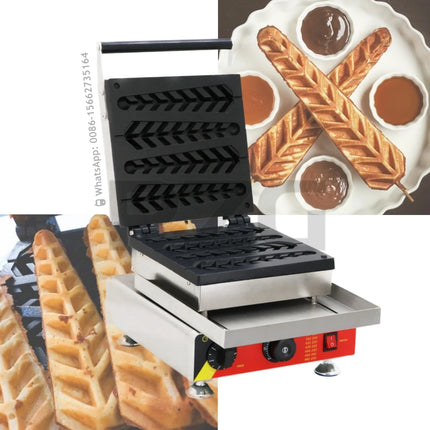 Pine Tree Shape Waffle Cake Fish Scale Cake Maker Non-stick Pan Coating Commercial Lolly Waffle Scones Machine Snack Appliances