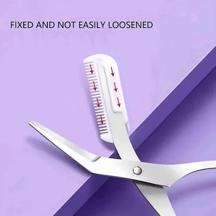 Stainless Steel Eyebrow Trimming Scissors with built-in Comb Precise Grooming Tool Creating Perfect Eyebrows Pink/White/Black