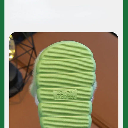 Baby Warm Cotton Shoes Autumn Winter New Boys Girls Cartoon Animal Cotton Slippers Non Slip Comfortable Soft Sole Plush Slippers