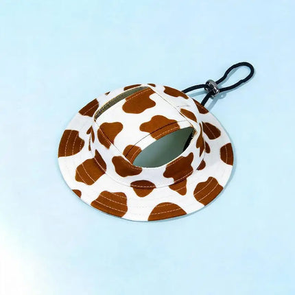 SU Summer Pet Cat Sun Hat With Ear Holes - Cute Kitten Fisherman Cap For UV Protection Breathable Outdoor Sunshade Cap For Cats