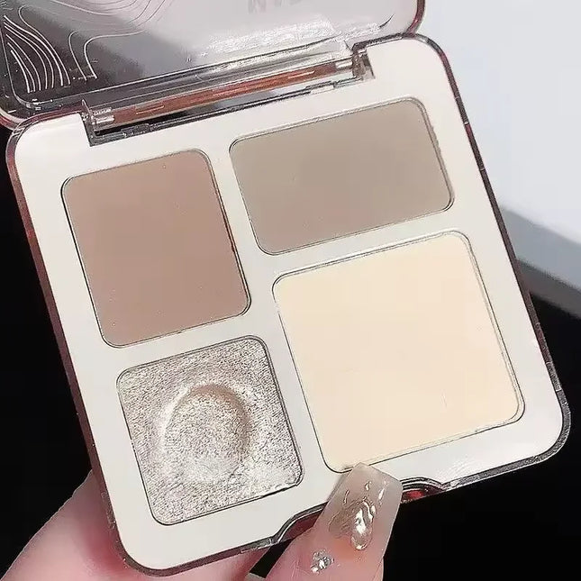 Natural Stereoscopic Face Powder Palette  Matte Bronzer  Contour Shading  Multifunctional Highlighter  Cosmetic Blush gift