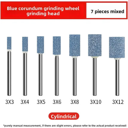Small grinding wheel grinding head Blue corundum 3mm metal rust removal polishing electric grinding head
