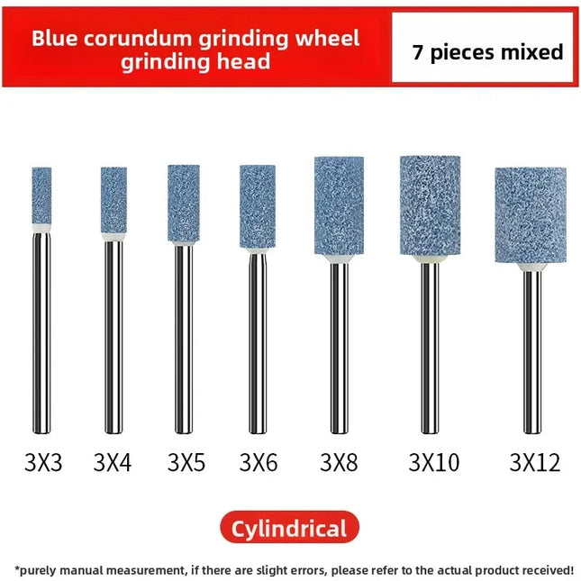 Small grinding wheel grinding head Blue corundum 3mm metal rust removal polishing electric grinding head