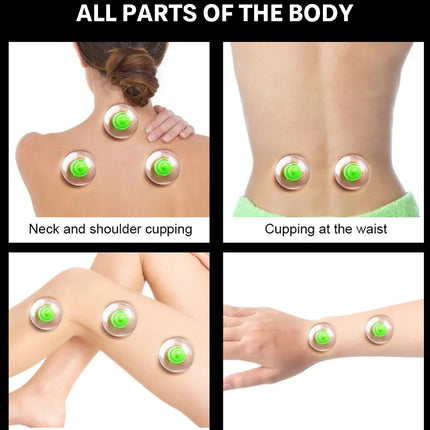 6Pcs Vacuum Cupping Set with Pumping Gun Suction Cups Anti Cellulite Cans Body Back Cupping Massager Jars Vacuum Cupping