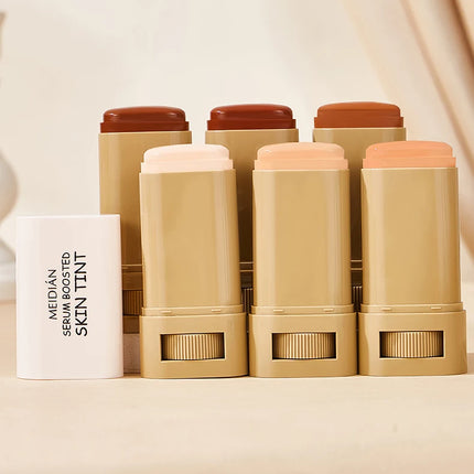 Bronze Foundation Stick Serum Boosted Skin Tint Silky Texture Moisturizing Coverage Concealer Base Even Skin Tone Makeup