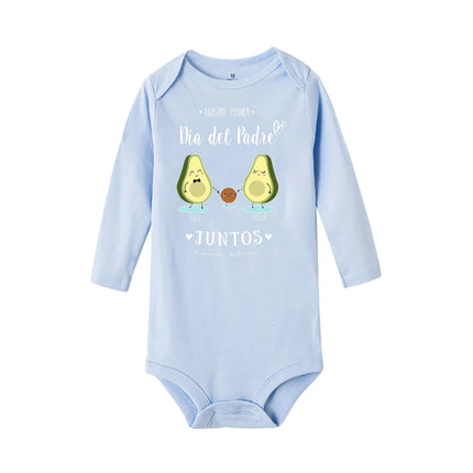 Our First Father's Day Together Infant Bodysuit Long Sleeve Crew Neck Romper Caaual Girl Boy Jumpsuit Fathers Day Best Gifts