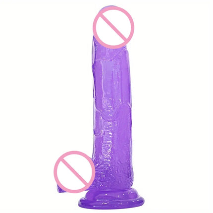 Woman Realistic Purple Anal Butt Plug Dildo Masturbator Soft Penis Beginner Dildo With Strong Suction Cup Anal Adult Sex Toys 18