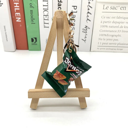 Simulated Snack Bag Keychain Miniature Potato Chip Bag Pendant Keychain Funny Jewelry